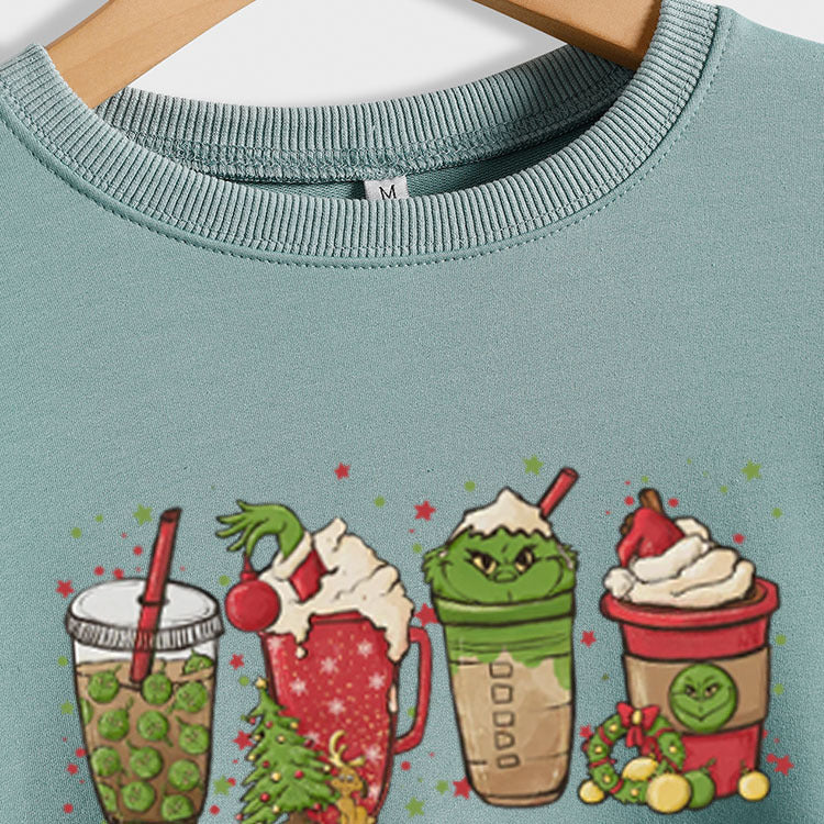 Sweat-shirt à manches longues et col rond pour femme, imprimé, bas ample