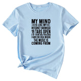 The Letters My Mind Is Like My Crewneck Shirt