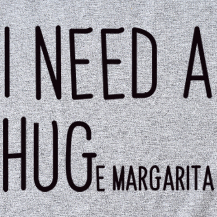 MINIMALIST LETTERING I NEED A HUG ROUND NECK SHORT SLEEVES T SHIRT