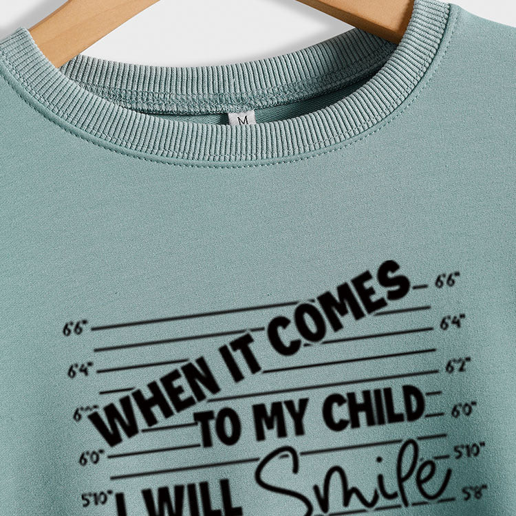 QUAND IL S'AGIT DE MA Lettre Mode Pull ample à manches longues Fille