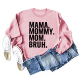 MAMA MOMMY MOMOM Mode Brief Neue Langarm Rundhals Pullover