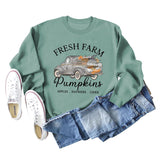 Women's Casual Letters Round Neck Loose Long Sleeve Sweater Spot