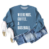 Weekends Coffee Basell Fashion Letter Lockerer Langarmpullover