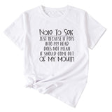 The Letter Note To Self Women Casual Loose Short Sleeves T-shirt