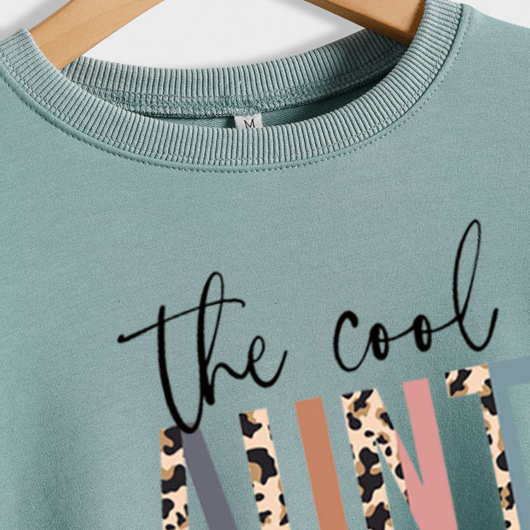 Sweat-shirt à manches longues et col rond pour femme, lettres de personnalité Cool