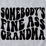 SOMEBODY'S FINE ASS CREW NECK LEttER LOOSE SHORt SLEEVE CASUAL tEET-Shirt