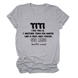 TItI TEE TEE Summer Letter, Crewneck, Loose Short Sleeve Women's T-Shirt