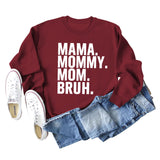 MAMA MOMMY MOMOM Mode Brief Neue Langarm Rundhals Pullover