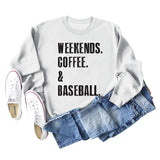 Weekends Coffee Basell Fashion Letter Lockerer Langarmpullover