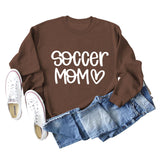 SOCCER MOM Love Letter Rundhals Mode Herbst und Winter Lose Langarm Pullover