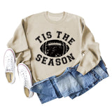 SPOT TIS THE SEASON RUGBY LETTRE IMPRIMÉ SWEAT-SHIRT MANCHES LONGUES FEMME