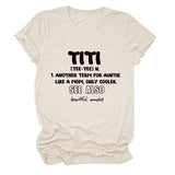 TItI TEE TEE Summer Letter, Crewneck, Loose Short Sleeve Women's T-Shirt