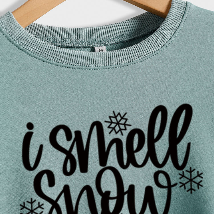 Spot Crewneck Leggings pour femmes I Smell Snow Sweat-shirt ample