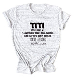 TItI TEE TEE Summer Letter, Crewneck, Loose Short Sleeve Women's T-Shirt