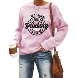 Round Neck Top WARNING! The Print Loose Sweatshirt