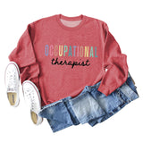 Occupational Therapist Loose Letter Long Sleeve Women's Sweater