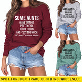 SOME AUNTS HAVE TATTOOS Brief Langarm Herbst und Winter Pullover Mädchen