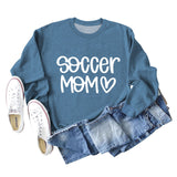 SOCCER MOM Love Letter Rundhals Mode Herbst und Winter Lose Langarm Pullover