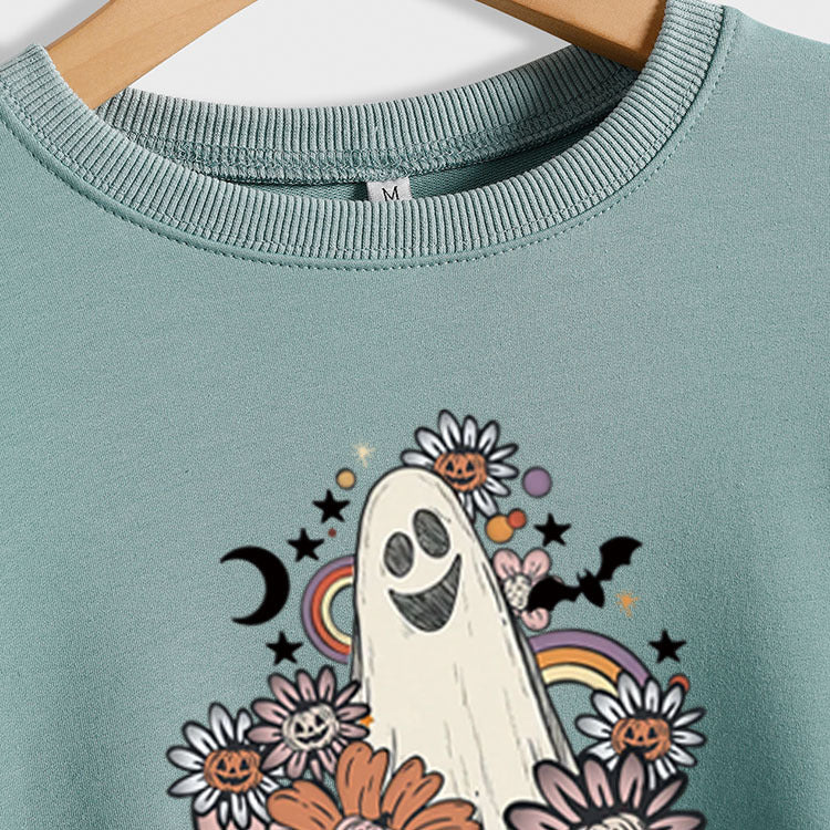 Sweat-shirt ample surdimensionné imprimé à manches longues pour femme