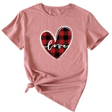 Fashion Plus Size Womens T-shirt Love Love Printed Short Sleeves