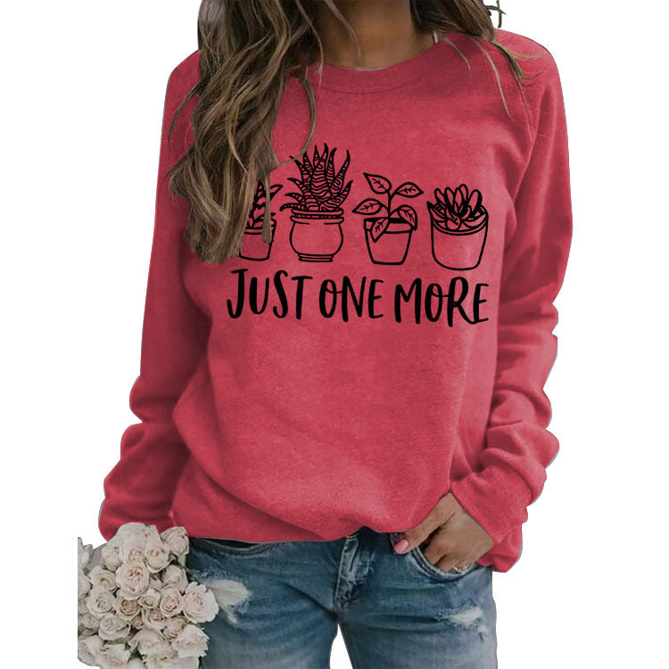 Just One More – pull ample à manches longues et col rond, Simple