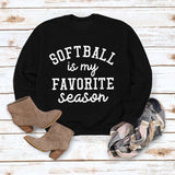 SOFTBALL ist mein einfacher Pullover mit Rundhalsausschnitt, langärmeligem, lockerem Pullover