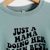 Just Mama Bottoming Long Sleeve Round Neck Sweater Girl