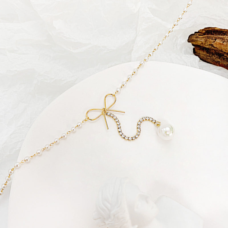 Collier ras du cou avec pendentif en forme de cœur pour fille, avec pendentif en perles