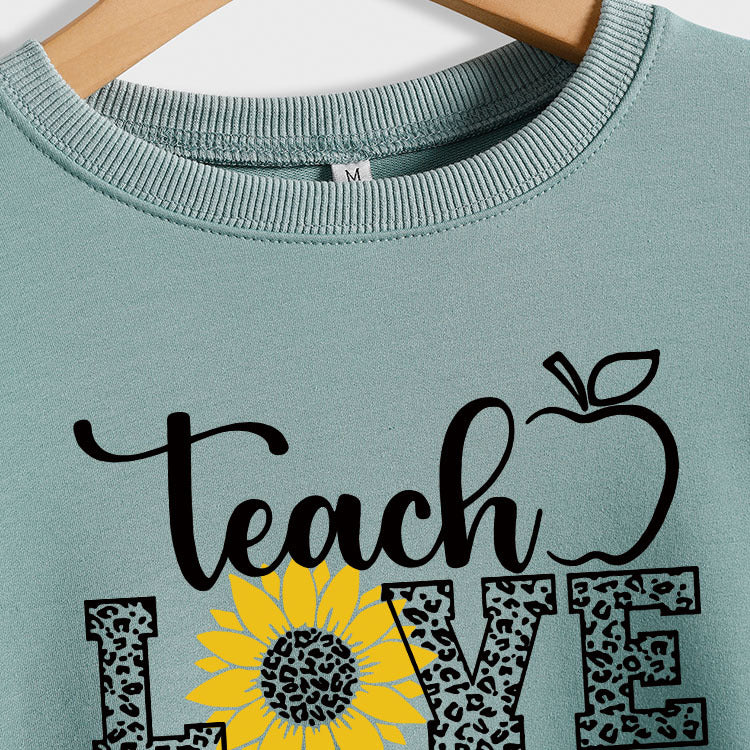 Coach Love Inspire tournesol lettre impression manches longues col rond sweat femmes