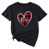 Fashion Plus Size Womens T-shirt Love Love Printed Short Sleeves