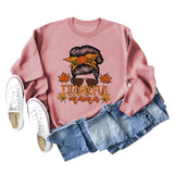 THANKRUL MAMA LETTERPRINT BASE WOMEN'S LONG SLEEVE OVERSIZE SWEATSHIRT