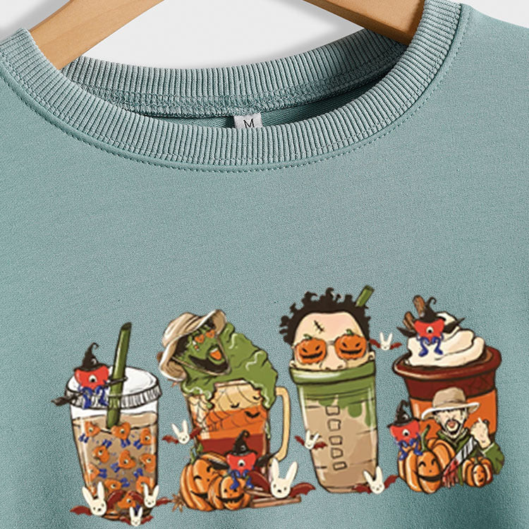 Lapin citrouille Halloween col rond manches longues grande taille pull femme