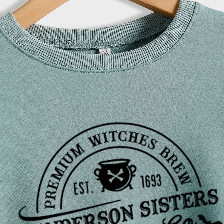 SWEAT-SHIRT À MANCHES LONGUES POUR FEMME IMPRIMÉ LETTRE DE SORCIÈRES PREMIUM AW/WINTER BASE