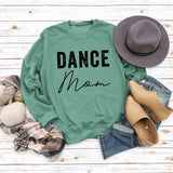 Dance Mom Letter Simple Casual Round Neck Sweater Long Sleeve Loose Large Fashion Bottomed Sweater Women's Wear