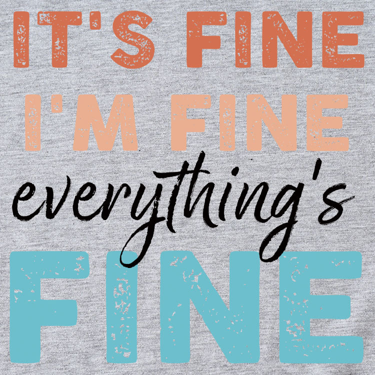 IT'S FINE I'M FINE T-shirt à manches courtes pour femme avec lettre d'été