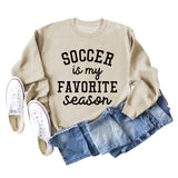 SOCCER IS MY FAVORITE Langarmpullover mit Rundhalsausschnitt für Damen