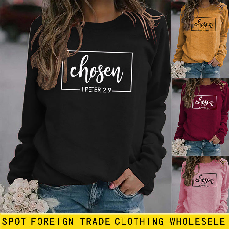 Chosen I Peter 2:9 Pull à manches longues pour femme