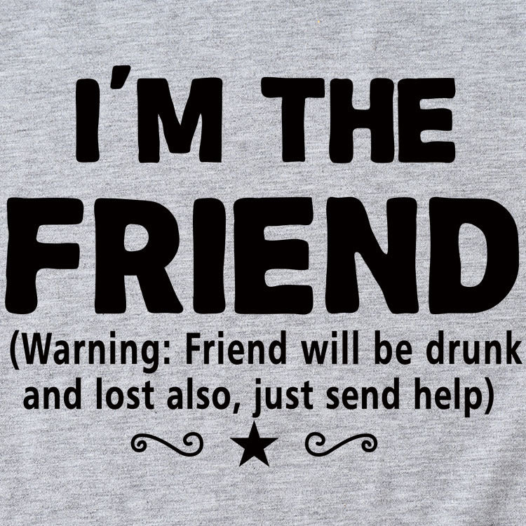 Mode féminine Je suis l'ami Lettre T-shirt décontracté à manches courtes