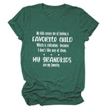 My Kids Accuse Me of Having Letters Round Neck Women's Short Sleeve Loose T-shirt