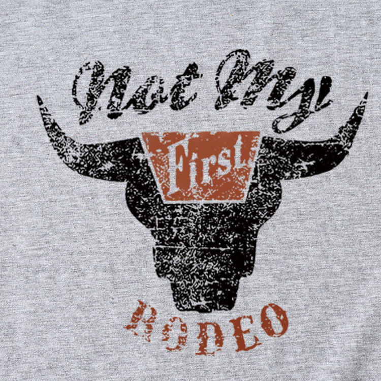 Not My Rodeo Vintage Fun Pattern T-shirt à manches courtes et col rond pour femme