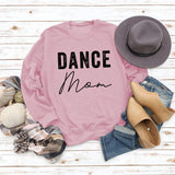 Dance Mom Letter Simple Casual Round Neck Sweater Long Sleeve Loose Large Fashion Bottomed Sweater Women's Wear