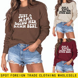 Just Mama Bottoming Long Sleeve Round Neck Sweater Girl