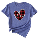 Fashion Plus Size Womens T-shirt Love Love Printed Short Sleeves