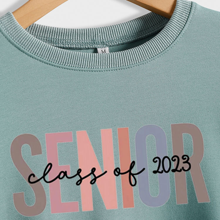 Spot Senior classe de 2023 lettre ample décontracté à manches longues pull femmes