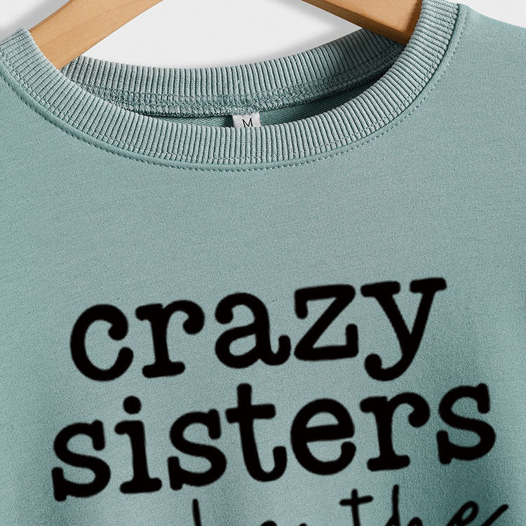 Crazy Sisters Make Bottoming Chemise à manches longues Pull grande taille