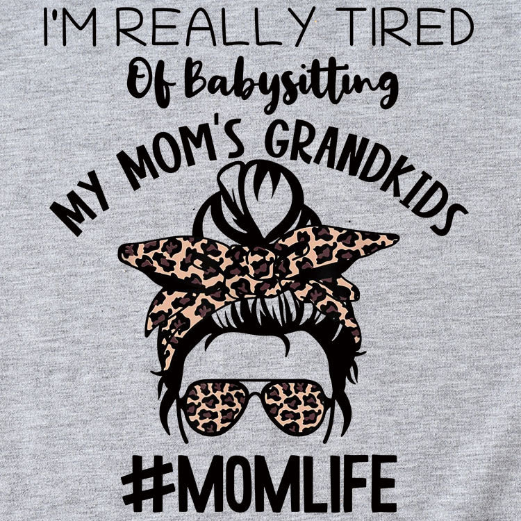 JE SUIS VRAIMENT FATIGUÉ DU T-SHIRT À MANCHES COURTES IMPRIMÉ À LA MODE MONOGRAMME OV FEMME