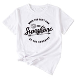 When You Can't Find The Letter Print Round Neck Short Sleeve T-Shirt