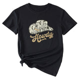 Howdy Funny Graphic Short Sleeve Crew Neck Top T-shirt