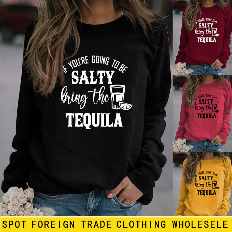 Si vous allez à l'automne et à l'hiver, pull à manches longues et col rond, grande taille