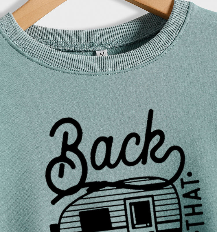 Hauts pour femmes Back That Thing Up Sweat-shirt imprimé lettre